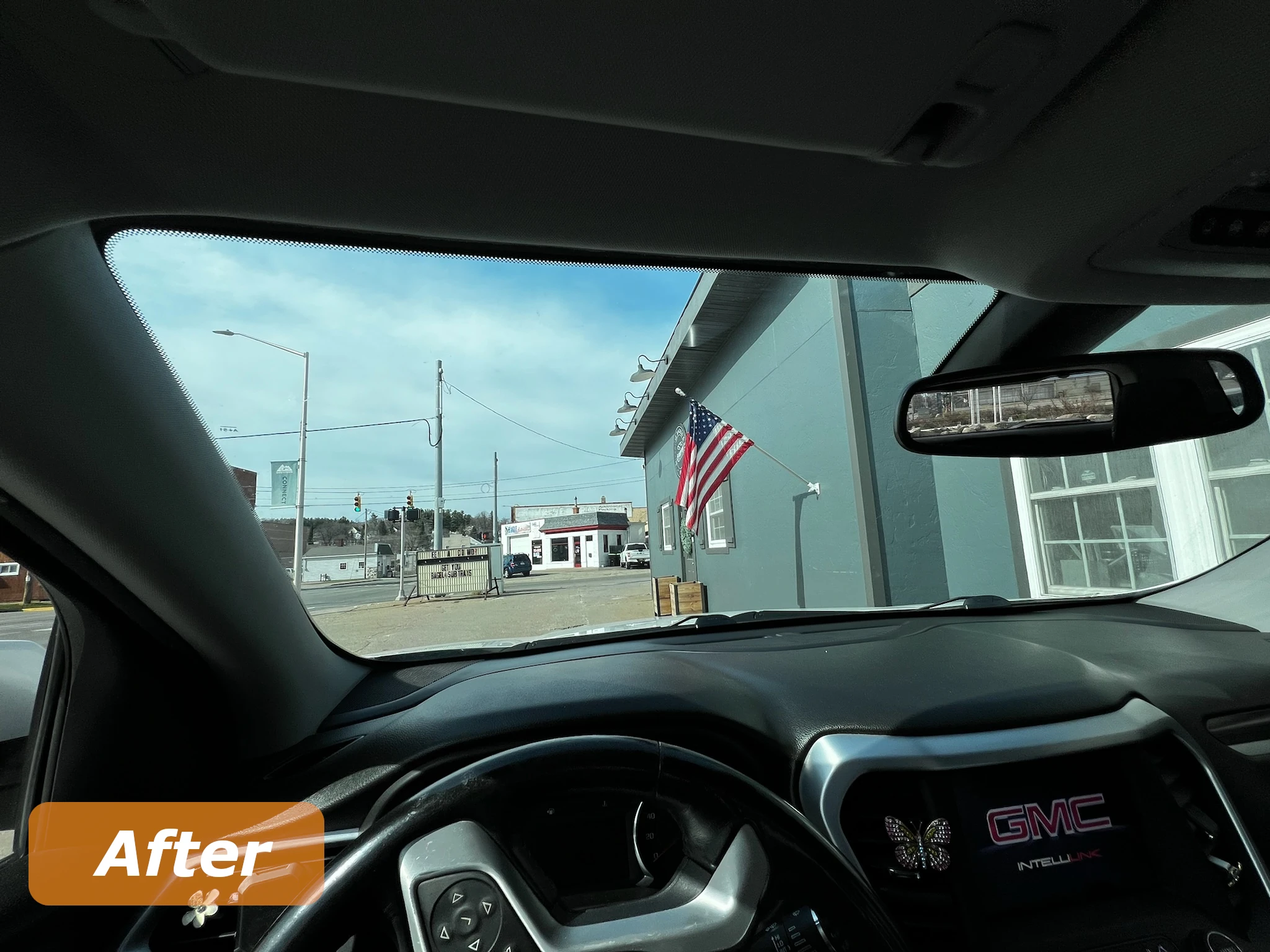 Interior GMC Windshield Tint 35 Percent
